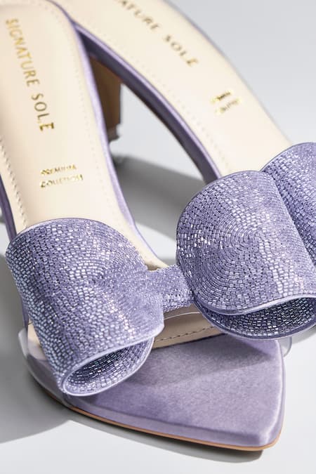 Buy_Signature Sole_Purple Bows Lilac Loop Lavender Heels 