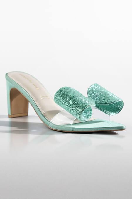 Signature Sole Mint Blue Bow Heels 