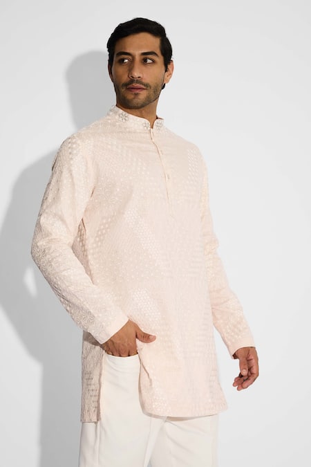 SHASHA GABA Ornate Misty Pink Kurta 