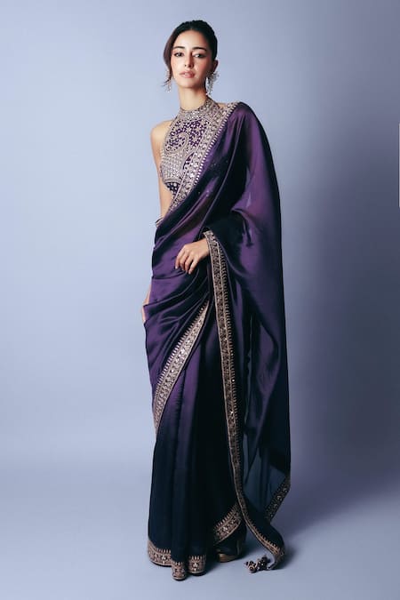 PUNIT BALANA Baigani Classic Saree & Embroidered Blouse 