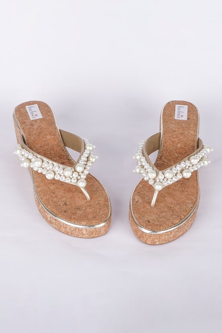 Fuchsia by aashaka mehta Pearl Lights Wedges 