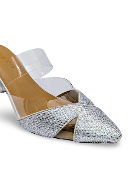 Shop_Devano_Silver Rhinestones Ella Glass Mules 