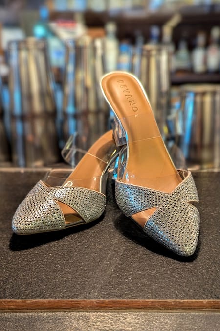 Devano Ella Glass Mules 