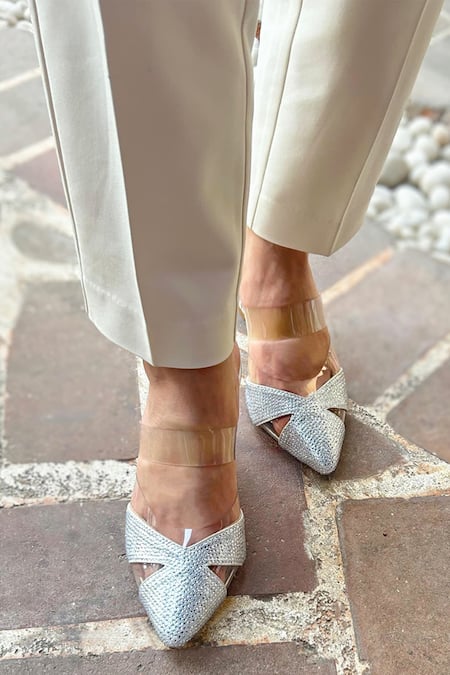 Devano Ella Glass Mules 