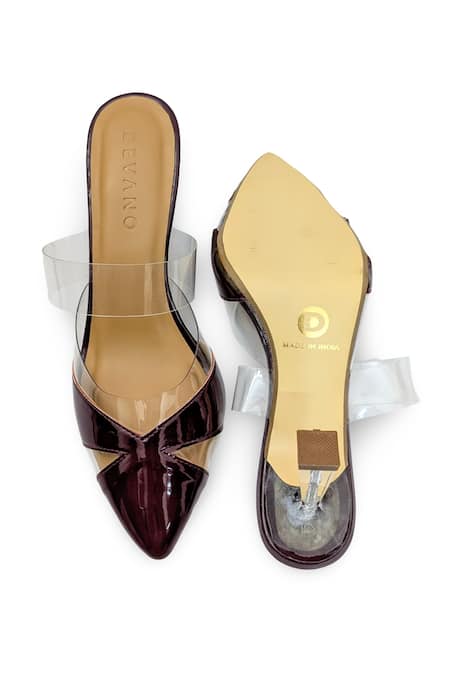 Shop Devano Maroon Ella Glass Mules Online at Aza Fashions Shop_Devano_Maroon Ella Glass Mules _Online_at_Aza_Fashions