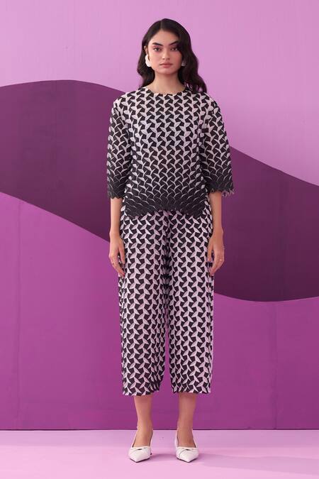 Pleats by Aruni Designer White Edita Pant Set 