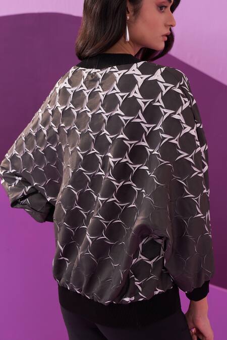 Pleats By Aruni_Black Crepe Round Neck Angna Top_at_Aza_Fashions