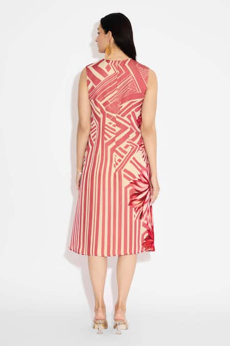 SHASHA GABA Stripe Floral Dress 