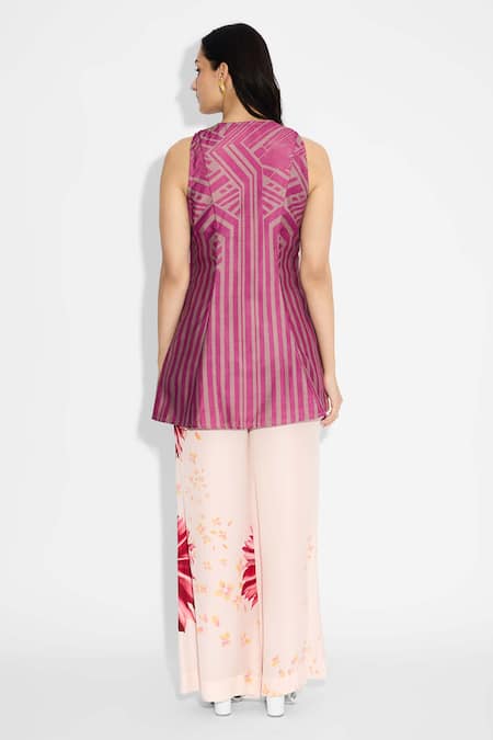 SHASHA GABA Floral Wide Leg Pant 