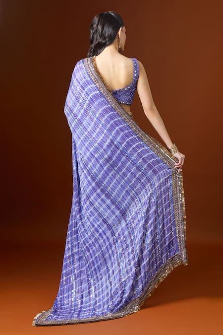 Yoshita Couture Thread Embroidered Saree With Blouse 