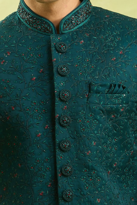Buy Arihant Rai Sinha Green Embroidery Computer Thread Work Sherwani Set Online at Aza Fashions Buy_Arihant Rai Sinha_Green Embroidery Computer Thread Work Sherwani Set _Online_at_Aza_Fashions