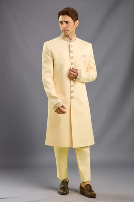 Arihant Rai Sinha Cream Sherwani Set With Pants 