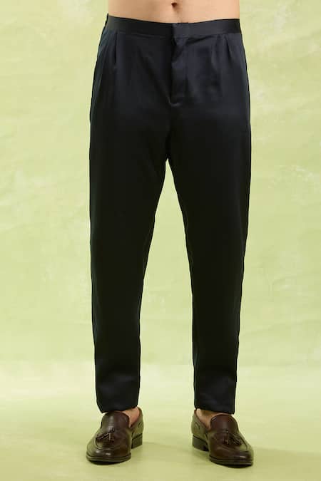 Arihant Rai Sinha_Blue Embroidery Sherwani With Half Elastic Pant _Online_at_Aza_Fashions