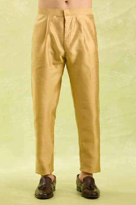 Arihant Rai Sinha_Green Embroidery Jacquard Banarasi Silk Sherwani Set _at_Aza_Fashions