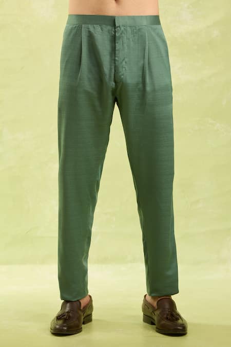 Buy_Arihant Rai Sinha_Green Embroidery 3 Piece Jacket Set 