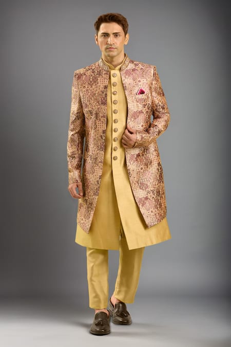 Arihant Rai Sinha Embroidered 3 Piece Sherwani Set 