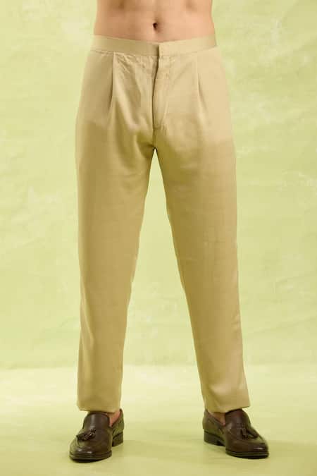 Shop Arihant Rai Sinha Green Embroidery Beige Sherwani Set Shop_Arihant Rai Sinha_Green Embroidery Beige Sherwani Set