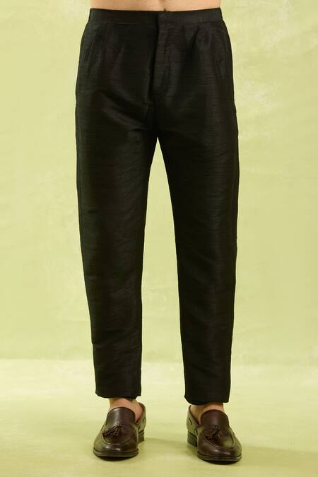 Shop_Arihant Rai Sinha_Black Embroidery Digital Print Sherwani Set _Online_at_Aza_Fashions