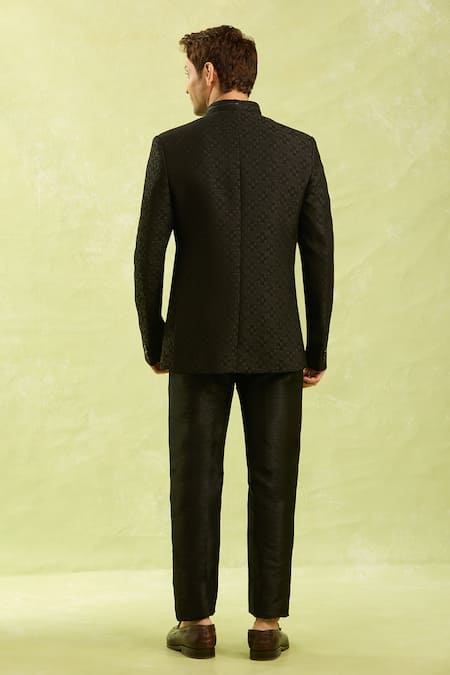Arihant Rai Sinha Black Jodhpuri Bandhgala 