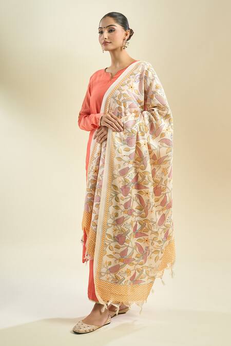 Buy Samyukta Singhania Multi Color Cotton Printed Dupatta Online at Aza Fashions Buy_Samyukta Singhania_Multi Color Cotton Printed Dupatta_Online_at_Aza_Fashions