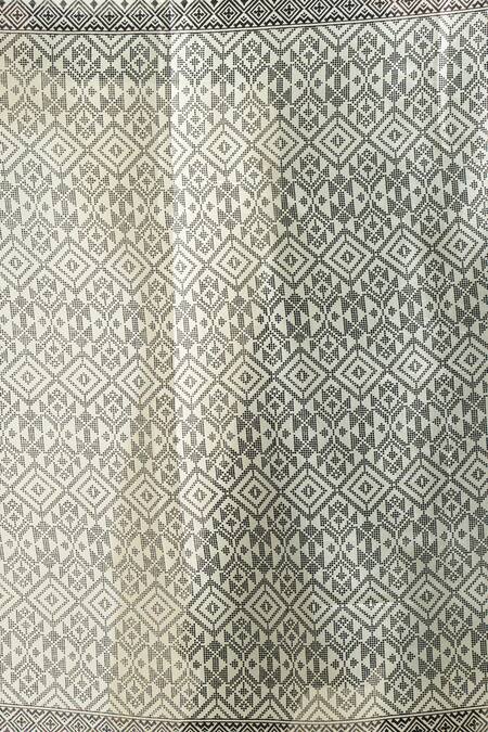 Samyukta Singhania_Black Cotton And White Printed Dupatta_at_Aza_Fashions