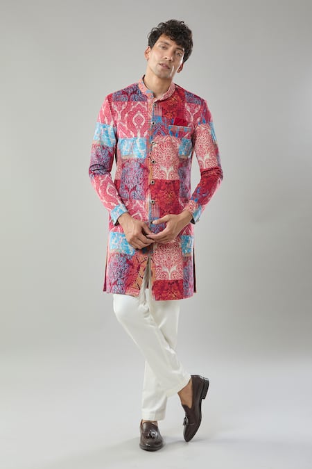 Arihant Rai Sinha Multi Color Printed Sherwani & Pollo Pant 