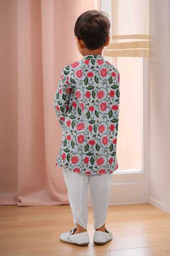 Petite Pomme Mystic Rose Sherwani Set 