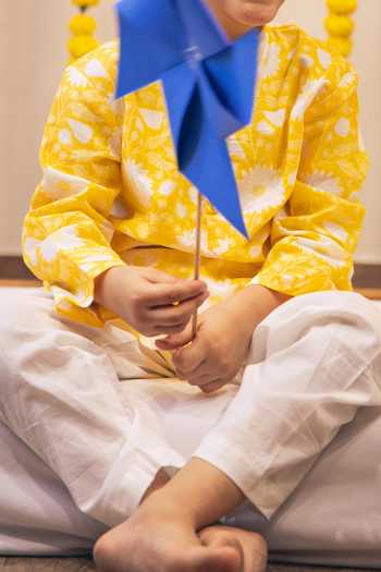 Petite Pomme Yellow Cotton Floral Print Boys Kurta Set at Aza Fashions Petite Pomme_Yellow Cotton Floral Print Boys Kurta Set _at_Aza_Fashions