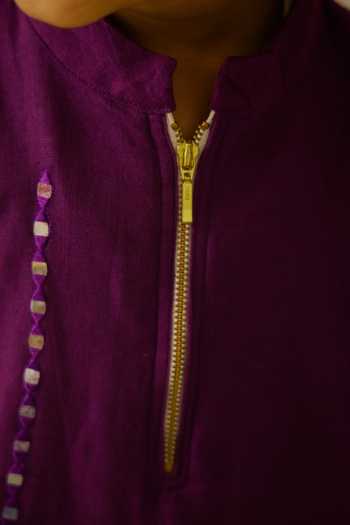 Petite Pomme Purple Cotton Mirrors Work Kurta Set Online at Aza Fashions Petite Pomme_Purple Cotton Mirrors Work Kurta Set _Online_at_Aza_Fashions