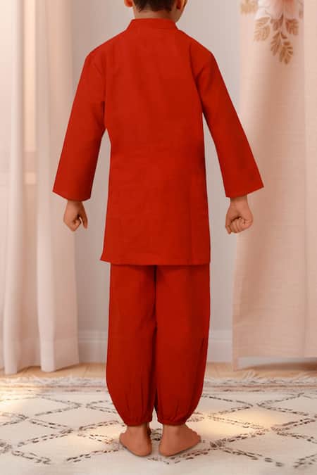Petite Pomme Red Horse Kurta Set 