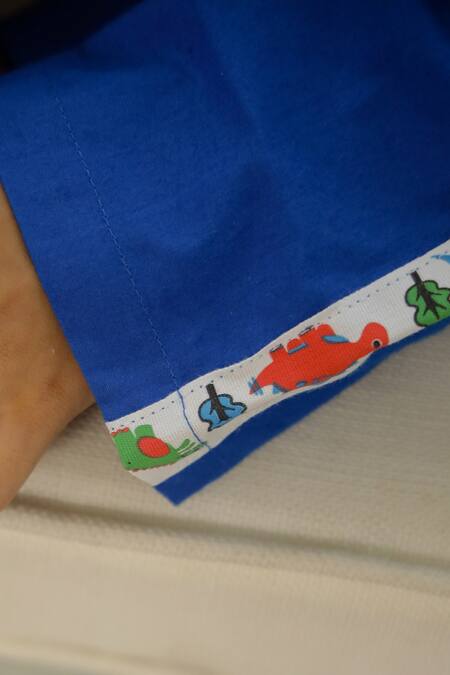 Petite Pomme_Blue Cotton Dino Print Pant Set _Online_at_Aza_Fashions