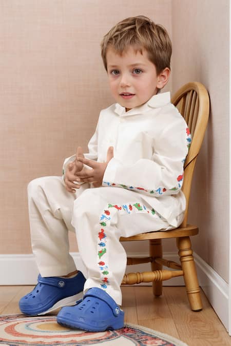 Arihant Rai Sinha White Dino Co-Ord Set 