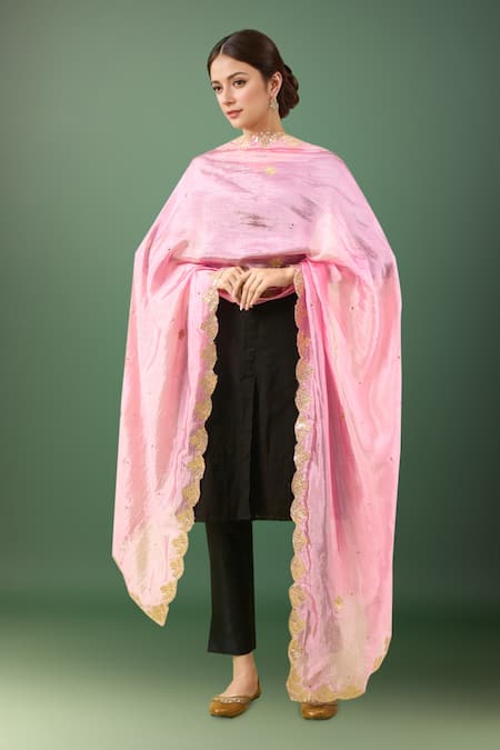 Samyukta Singhania Embroidered Silk Blend Dupatta 
