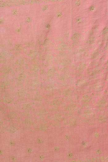 Samyukta Singhania_Pink Cotton Kota Block Printed Dupatta_at_Aza_Fashions