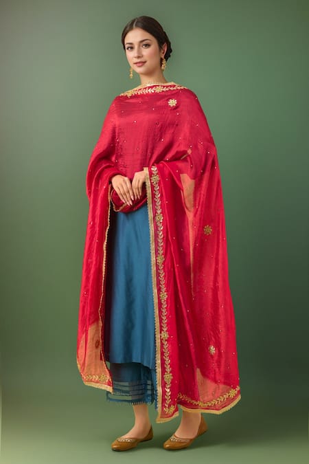 Samyukta Singhania Embroidered Dupatta with Beads & Stones 