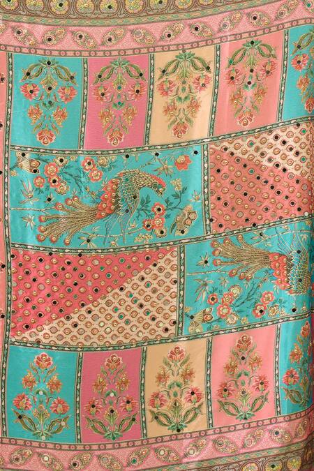 Buy_Naintara Bajaj_Multi Color Mirrors Ethnic Motifs Printed Work Dupatta 