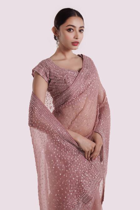 Shop Onaya Mauve Organza Sequins Plunge Neck Designer Saree Set Online at Aza Fashions Shop_Onaya_Mauve Organza Sequins Plunge Neck Designer Saree Set _Online_at_Aza_Fashions