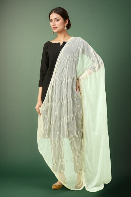 Samyukta Singhania Embroidered Chiffon Dupatta 