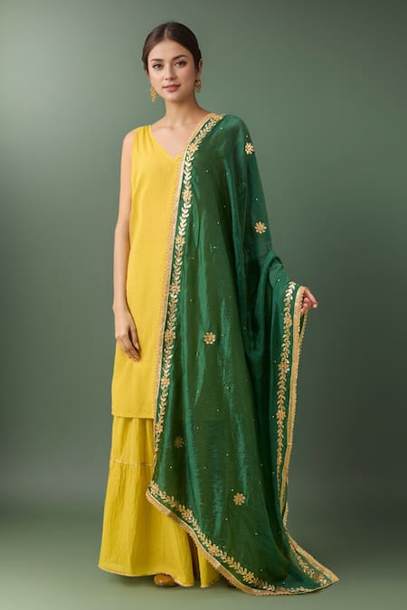 Samyukta Singhania Embroidered Dupatta with Beads & Stones 