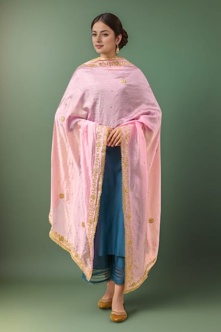 Samyukta Singhania Embroidered Dupatta with Beads & Stones 