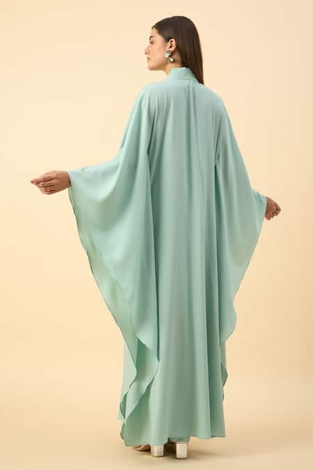 Aakaar Aqua Blue Designer Kaftan & Pant Set 