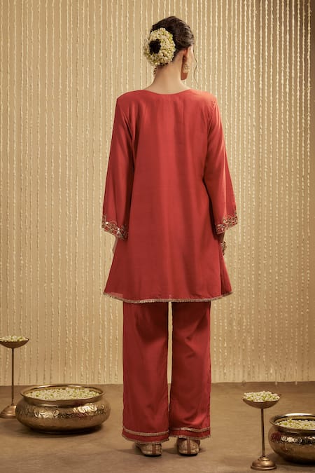 Mehak Murpana Designer Silk Chanderi Kurta Set 