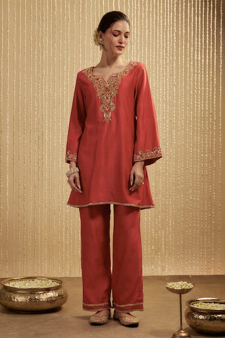 Mehak Murpana Designer Silk Chanderi Kurta Set 