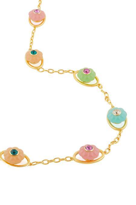 Isharya_Multi Color Crystals Garden Enchantment Belt _Online_at_Aza_Fashions