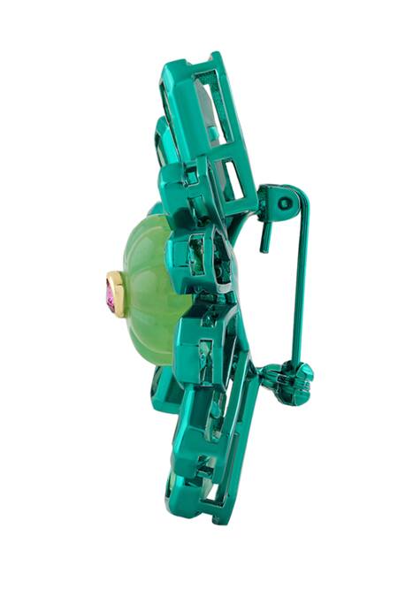 Isharya Green Enchanted Garden Brooch Online at Aza Fashions Isharya_Green Enchanted Garden Brooch _Online_at_Aza_Fashions