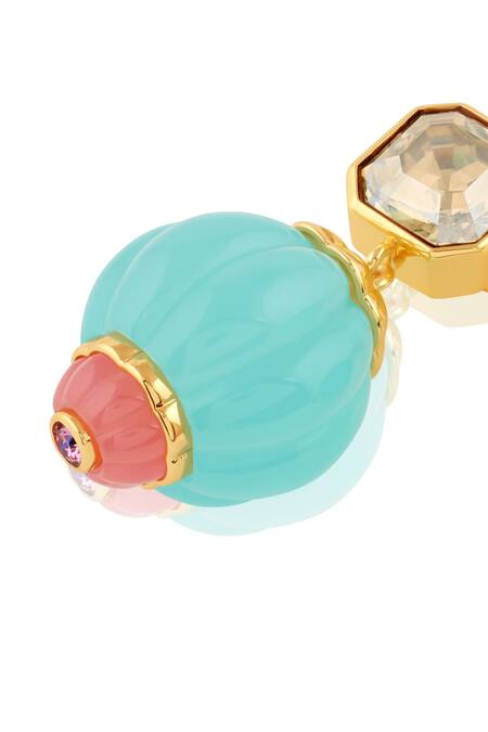 Isharya_Blue Garden Soirée Statement Earrings_Online_at_Aza_Fashions