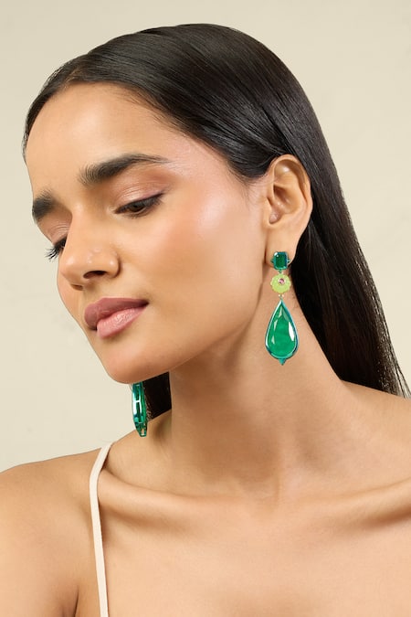 ISHARYA Verdant Whimsy Dangler Earrings 