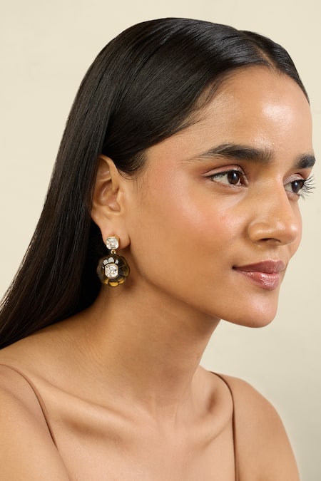 ISHARYA Noir Garden Dangler Earrings 