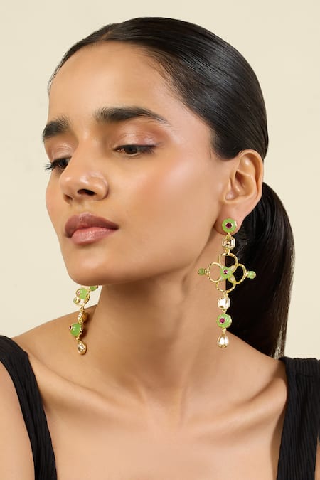 ISHARYA Botanic Brilliance Dangler Earrings 