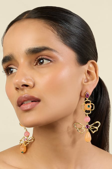 ISHARYA Dusky Bloom Dangler Earrings 